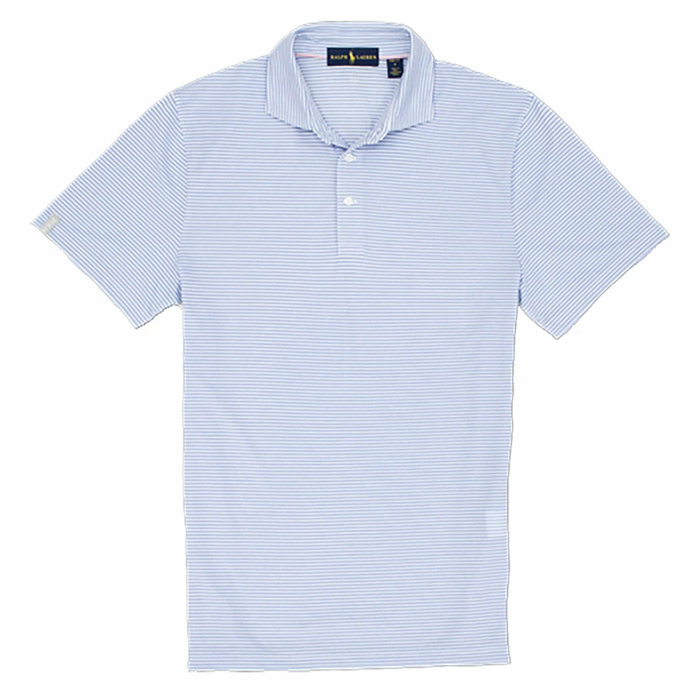 Polo Ralph Lauren Polo Golf Tour Pique Striped Pro Fit Blue White Mens Golf Polo