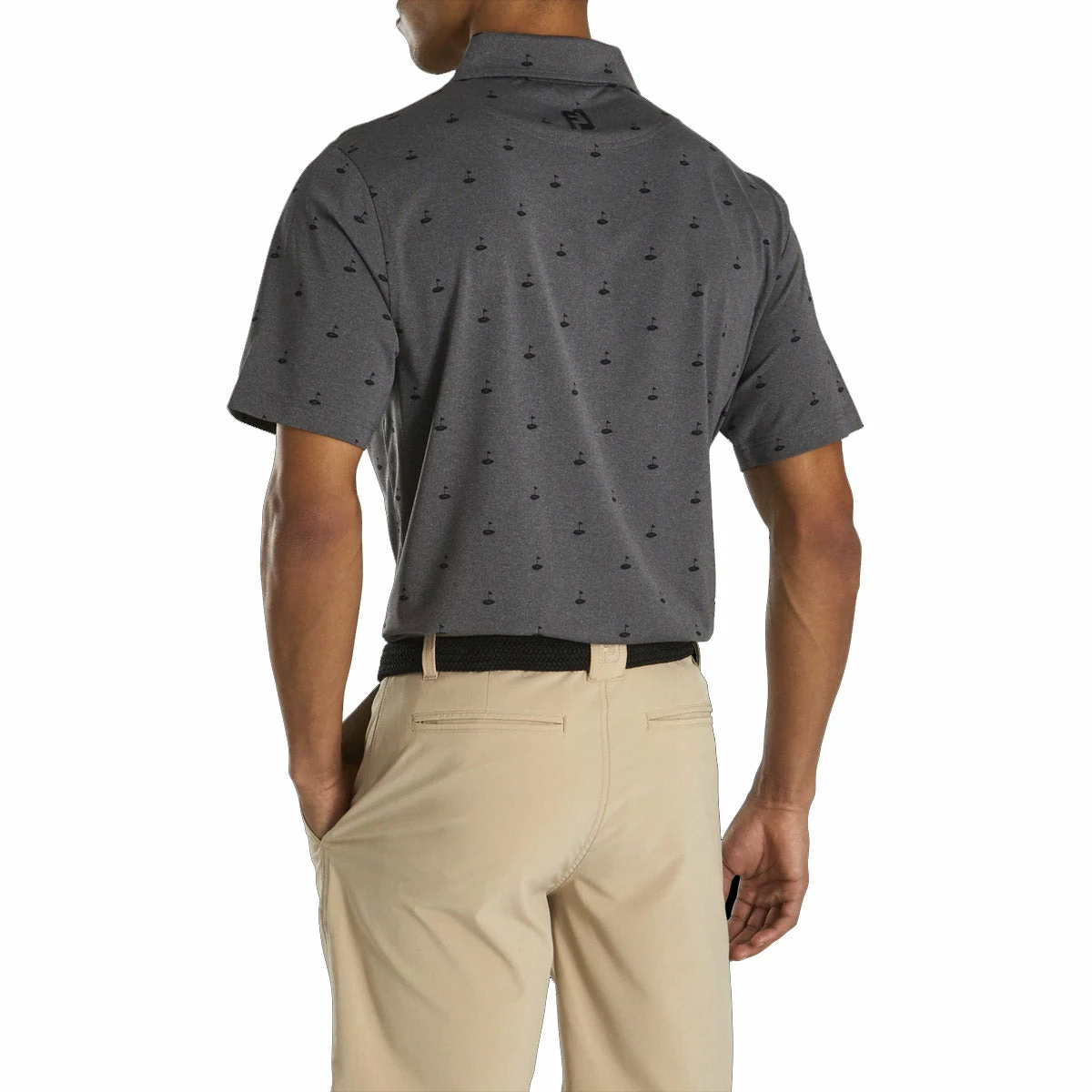 FootJoy Athletic Fit Lisle Golf Print Mens Golf Polo - Image 2