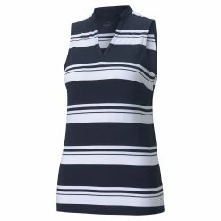 PUMA Golf Puma Cloudspun Valley Stripe Womens Golf Polo