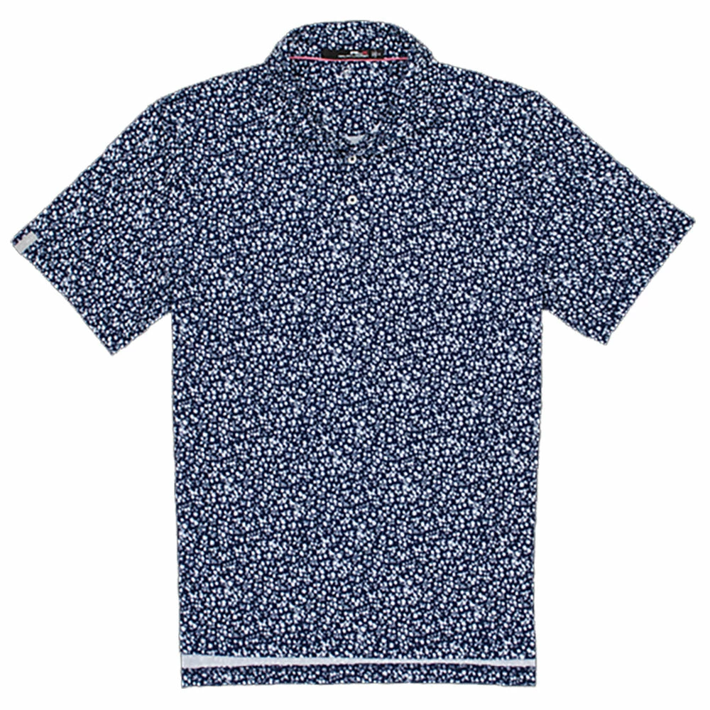 Polo Ralph Lauren RLX Printed Lightweight Airflow French Navy Preppy Petal Mens Golf Polo