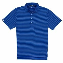 Polo Ralph Lauren RLX Classic Striped Colby Blue Mens Golf Polo