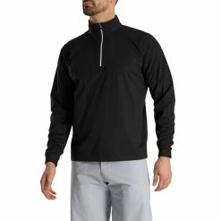 FootJoy HydroKnit Black Mens Golf 1/2 Zip