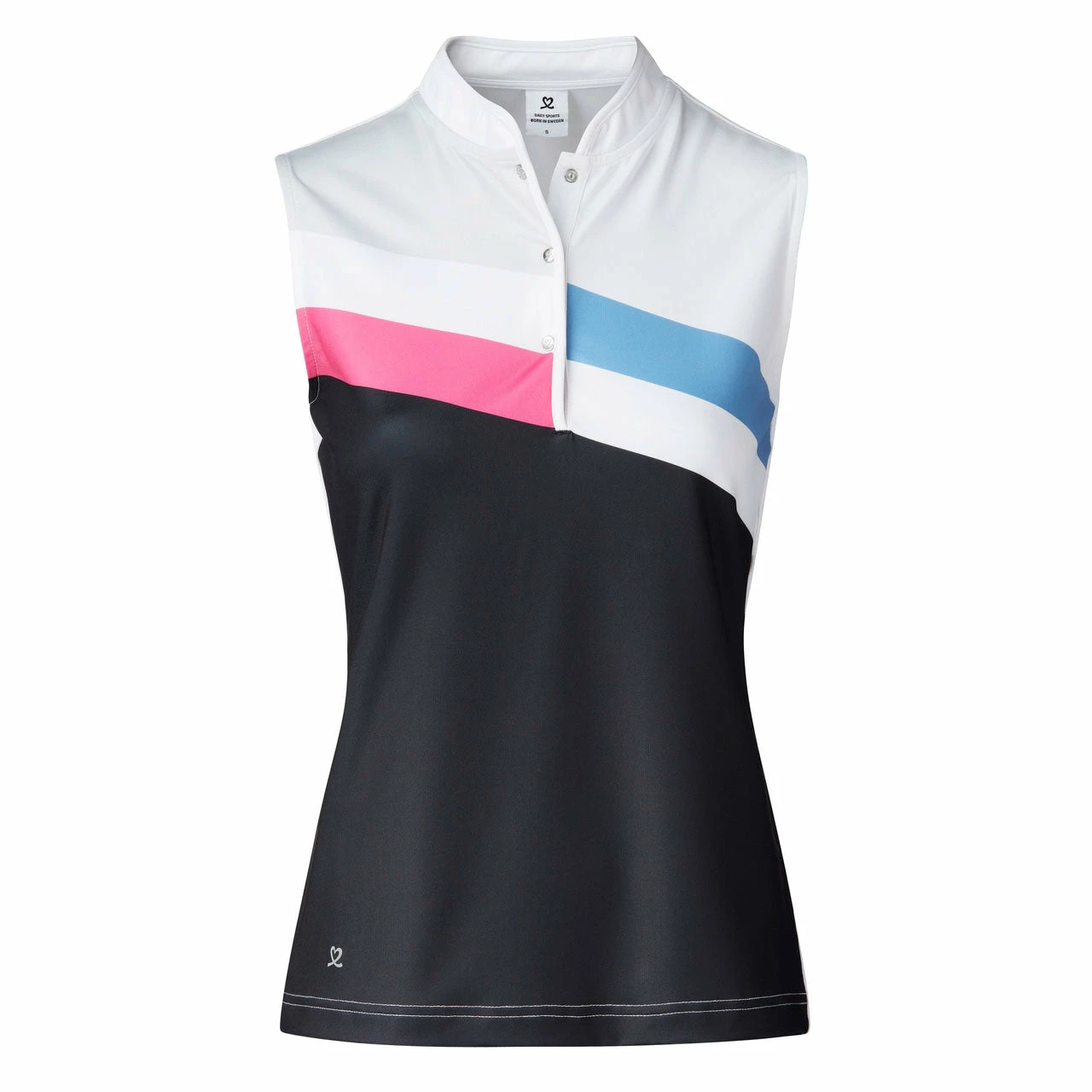Daily Sports Ossie Navy Womens Sleeveless Golf Polo - Image 4