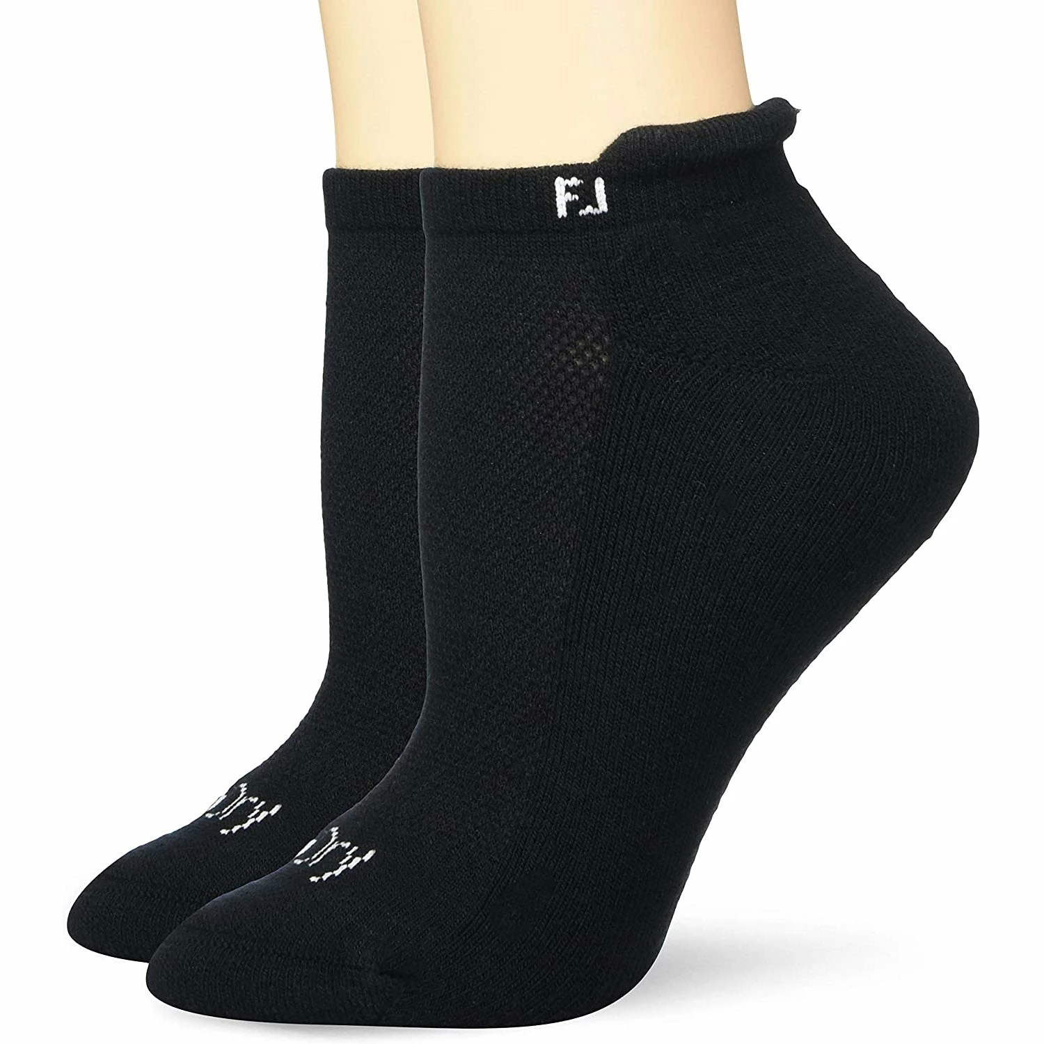 FootJoy ProDry Roll Tab Black Womens 2 Pack Golf Socks